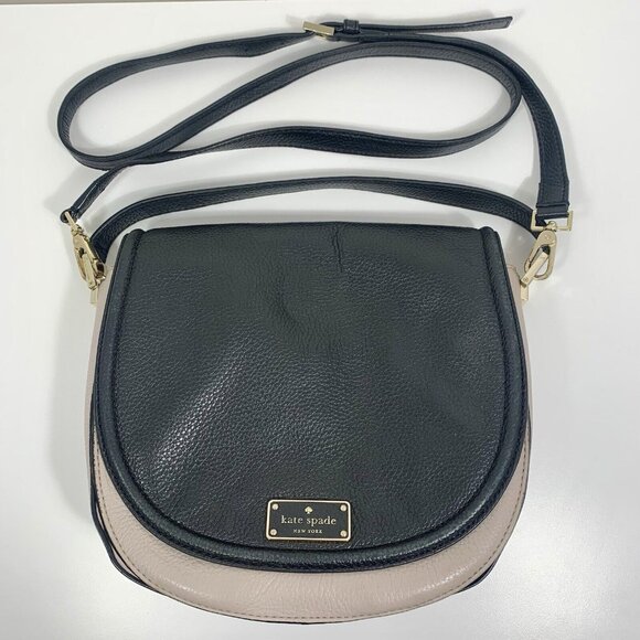 KATE SPADE NY Oliver Street Sadelle Pebbled Leather Saddle Bag Shoulder Handbag - Picture 1 of 16